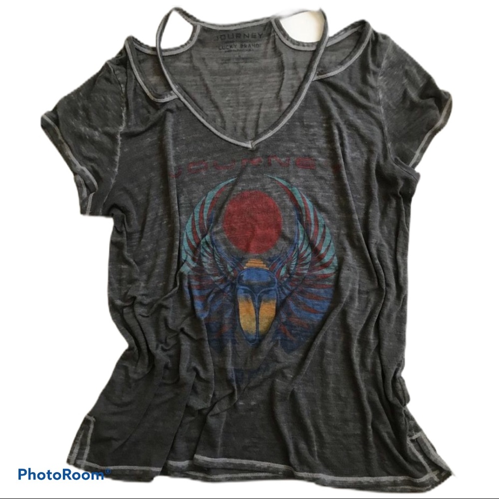 Womens L Lucky Brand Journey Concert T